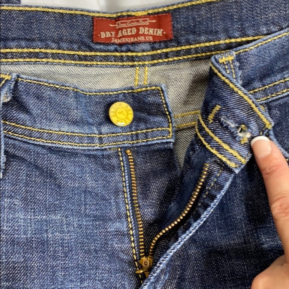 Dry Aged Denim James Jeans Antique Gold Bootleg - Picture 14 of 16